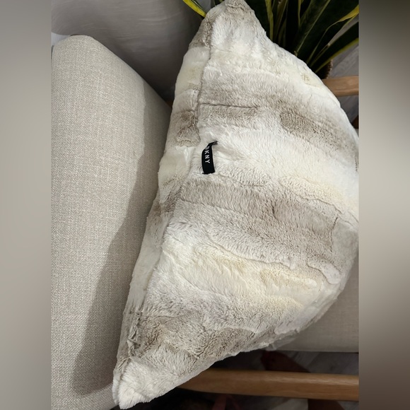 DKNY Decorative Down Wide Stripe Pillow Neutral-Brown-Cream - Picture 4 of 11